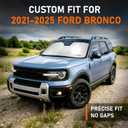 Custom Fit 2021-2025 Bronco Windshield Sun Shade for Ford Bronco 2021 2022 2023 2024 2025 - Upgraded 6-Layer Triple Laminate Core Front Window Shade - Accordion Folding Design with Storage Bag