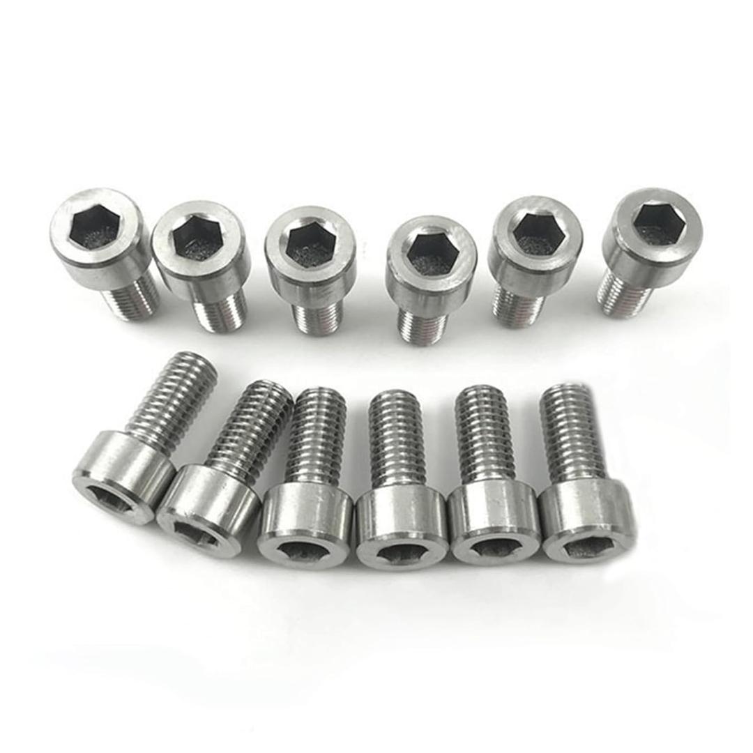 12Pcs Bike Water Bottle Cage Bolts Holder Screws M5 Inner Rack Hexagon Stainless Steel Screws for Bottle Holder Bracket Rack Cycling Accessories Bike Screws