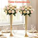 VEVOR 12 PCS Wedding Flower Vase, 21.7 in Tall Trumpet Flower Table Centerpieces, Banquet Vases Easy Installation, Electroplated Versatile Arrangement Stand for Party Events Home Decor Reception, Gold