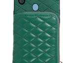 Detachable Crossbody Strap Wallet Case for Samsung Galaxy A11/M11 with Zipper Purse, Multi Card Slots and PU Leather Stand Shockproof Cell Phone Cover for A 11 11A Women Green