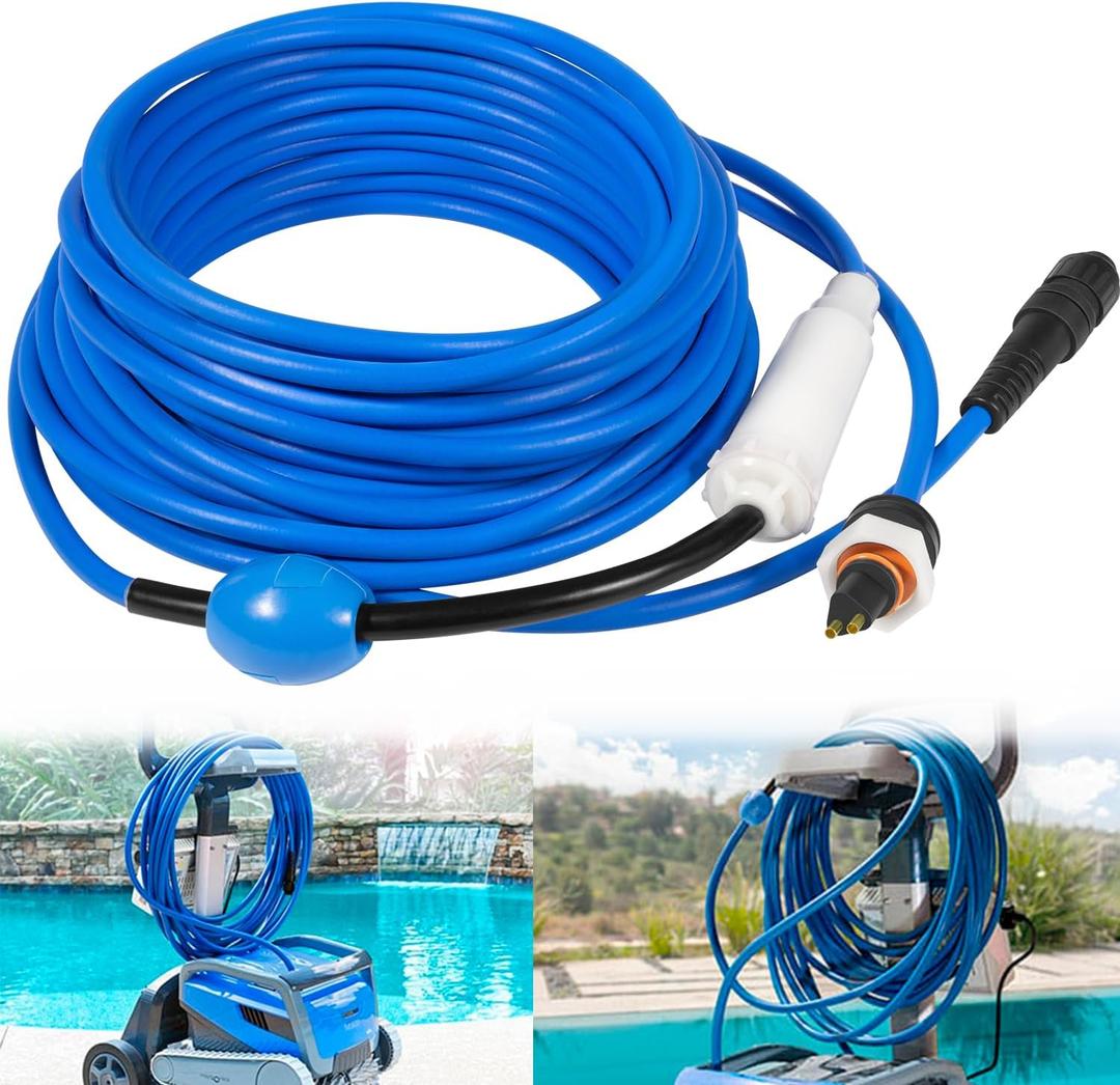 99958907-DIY Cable and Swivel 2 Wire for Dolphin Robotic Pool Cleaners Active 20, Advantage Ultra, Discovery, Explorer E30, Proteus DX4, Quantum, S200, T35, Triton PS 18M/60FT