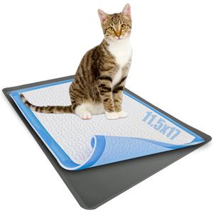 TidyFriend Puppy Pad Holder Tray Fits for 11.5 x 17 Wee Wee Pee Pads - Stable Grip, Raised Edges, Quick-Wipe Silicone Surface Dog Potty Tray Holder for Indoor Flooring Protection (Grey)