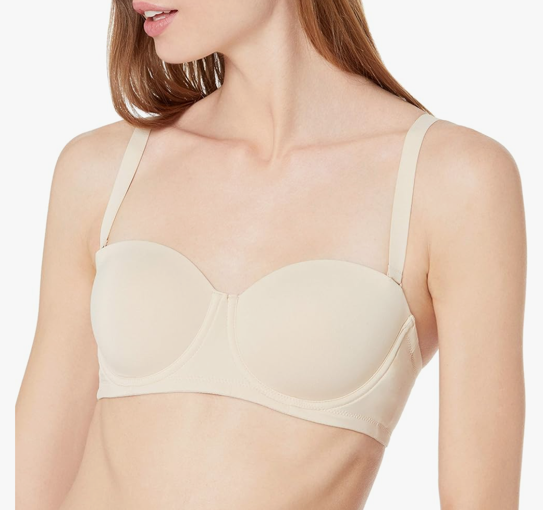 INLYRIC Women's Cosnufy Sheer Balconette Bra Demi Unlined Plunge Mesh See Through Sexy Bras Underwire