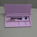 TOWON Small Compact Glass Desktop Whiteboard with Storage  12 x 7 in Dry Erase Board for Desk, Home Office, School | Includes 5 Markers, Eraser & Holder | Space-Saving Organizer, Aesthetic Lavender