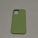 AOTESIER Shockproof Designed for iPhone 12 Mini Case, Food Grade Liquid Silicone Phone Case with [Soft Anti-Scratch Microfiber Lining] Drop Protection 5.4 inch Slim Thin Cover, Tea Green