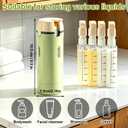 4 in 1 Travel Dispenser Bottle Leakproof Refillable Travel Bottles for Toiletries Portable Size Containers for Shampoo Lotion Cosmetics Travel Essentials for Women Men (White)