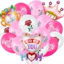 Mother's Day Party Balloons I Love You Best Mom Ever Latex Balloons Happy Mother's Day Balloons For Mother's Day Party Decorations