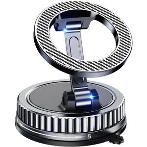 Car Phone Holder for Magsafe [2026 89+LBS Suction & 3700gf Magnetic] 360 Adjustable Cell Phone Mount, Phone Holders for Your Car Accessories Kit for iPhone 17-12 Series