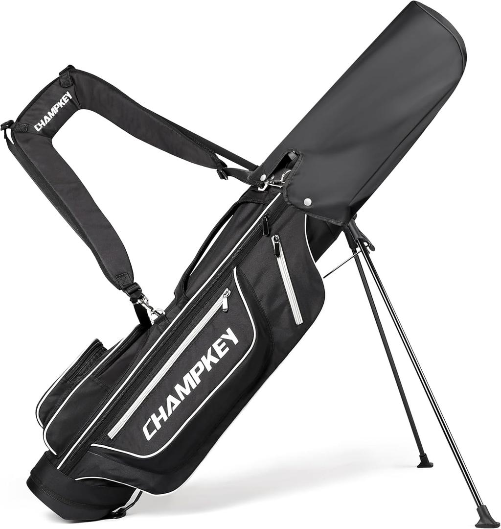 CHAMPKEY Lightweight Golf Stand Bag | Professional Pitch Golf Bag Ideal for The Driving Range, Par 3 and Executive Courses
