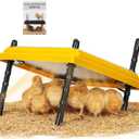 Brooder Heating Plate for Chicks Adjustable: with Bonus 10x10 Warmer with Easy- Cleaning Plate 15W Poultry Coop Heater for 12 Baby Chick