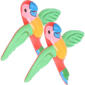 VICASKY 2pcs Parrot Inflatable Balloon Pool Float Birds Bath Fake Parrot Decor Inflatable Parrot Decoration Swimming Simulated Natural Water Large Party Colorful Red