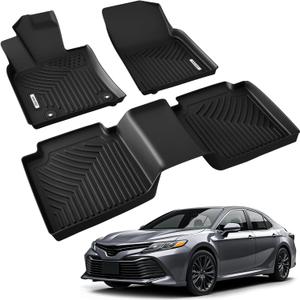 OEDRO Floor Mats Fit for 2024-2018 Toyota Camry (FWD ONLY, Not for Hybrid), TPE All Weather Protection 2024 Camry Car Mats Accessories Includes 1st and 2nd Row for Camry L/LE/SE/TRD/XLE/XSE