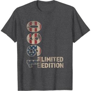 65th Birthday Gift men Vintage born 1960 turning 65 Year Old T-Shirt Large