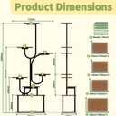 Indoor Plant Stand with Grow Light, 8-Tier U-Shaped Space-Saving Corner Plant Stand, Multi-Size Metal Plant Rack for Home and Balcony Decor