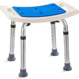 Dr.Kays Shower Chair for Inside Bathroom 350 lbs Shower Stool with Adjustable Height, Portable Heavy-Duty Bath Bench Padded Seat for Inside Tub Bathroom Chair for Elderly and Disabled FSA/HSA Eligible