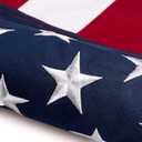 American Flag for Outside 15x25 ft, Super Tough Tearproof Spun Polyester US Flag, Giant High Wind United States Flags, Embroidered Stars, Sewn Stripes, Brass Grommets Most Drouble Outdoor USA Flag