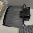 George Foreman Fully Submersible Grill, NEW Dishwasher Safe, Wash the Entire Grill, Easy-to-Clean Nonstick, Black/Grey