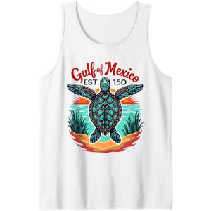 The Gulf of Mexico, Sea Turtle, Beach Men,Women , Kids Tank Top, S