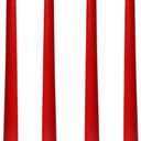 10 Inch red Taper Candles-Set of 4 Tapered Candle, Tall Candlesticks,Home Dinner Candle, Party, Wedding, Halloween, Christmas Candles (9.9 Inch, Red)