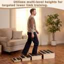 Sintuff Exercise Step Platform for Balance & Strength Training, Wooden Nesting Exercise Steps 330 Lb. with Non-slip Surface, Progressive Height Training for Home Fitness