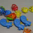 18 Pieces Cat Fetch Toy with Colorful Flying Propellers Set, Cat Playing Tracking Interactive Toys for Kitten Indoor and Outdoor Chasing Training Hunting