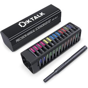 49-in-1 Electronics Repair Tool Kit with Magnetic S2 Bits, Precision Screwdriver, Extended Bits, Tweezers, Pry Tool & Pop-Up Organizer | Phone, Laptop, Camera & Eyeglass Repair Set (Value Pack)