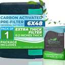 Breathe Naturally Universal Cut To Fit Carbon Activated Air Filter - Replacement Charcoal Filters - Pre Filter Carbon Sheet for Air Purifier, Vent Filters & More - Made in USA (Pack of 1, 6x48)