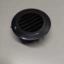 Hon&Guan Soffit Vents 4 Inch, Round Exhaust Air Vent Cover with Built-in Fly Screen for Bathroom Kithchen Office Home, Black