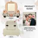 Just Married Personalized Christmas Ornaments - Wedding Gifts for Couples 2025, Bridal Shower Gift for Bride, Custom Wooden Ornaments with Picture, Newly Wed Gifts for The Couple Mr and Mrs Engagement