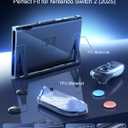 Upgrade Protective Case Compatible with Nintendo Switch 2, Transparent Protective for Nintendo Switch 2 (2025) with TPU Grip Cover Case and Thumb Caps, Shock-Absorption and Anti-Scratch Design