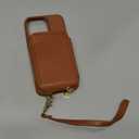 Phone Case for iPhone 15 Pro Max 6.7 inch Wallet Cell Cover with Tempered Glass Screen Protector Crossbody Strap Lanyard RFID Blocking Card Holder i Phone15 15Pro i15 ProMax 15ProMax Women Men Brown