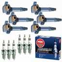 Yoshi Motors DG549 UF646 Ignition Coil Packs & NGK Iridium Spark Plugs Compatible With Ecoboost Ford F150 F-150 Explorer Expedition Navigator 3.5 3.5L V6 2011 2012 2013 2014 2015 2016 2017