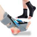 Plantar Fasciitis Night Splint,Upgrade 3 Adjustable Plantar Fasciitis Relief Brace,Adjustable Aluminum Bar Inside,for Pain Relief Fasciitis,Achilles Tendonitis,Foot Drop with Women Men, One Size