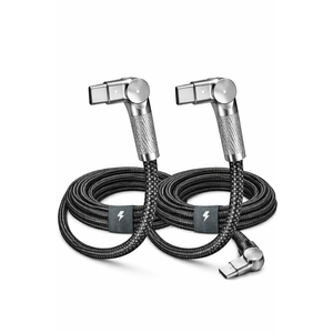 2 Pack 10 ft Braided Charger Cables – Super Long, Right-Angle USB Charging & Sync