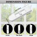 12 Pieces Window Latch Replacement Snap in Window Locks Vinyl Spring Loaded Parts and Hardware White Plastic Sliding Latch for Home Accessories (12 Pieces)