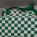 DALINDA Crochet Bag and Tote - Yarn Bag Crochet Storage Bag for Crochet Supplies, Crochet Accessories, Knitting Bag for Crochet Lovers, Ideal Crochet Gifts (Green Plaid)