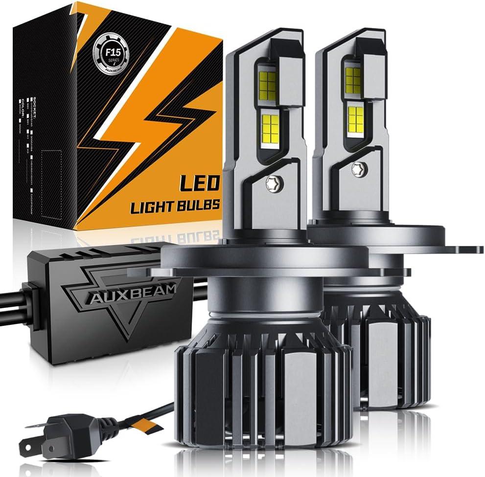 Auxbeam H4 9003 Fog Light, F15 Series H4 Powersports, 20000LM 600% Brighter 6500K HB2 Light for UTV ATV Offroad Vehicles