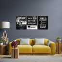 BWSPACE Inspirational Wall Art Motivational Quotes Success Wall Art Decor for Bedroom Office Living Room Stretched and Framed Ready to Hang (36"W x 16"H)