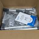 Folding Walker with 2 Skis and 5" Wheels, Lightweight Walkers for Seniors and Adults, Supports Up to 350 Pounds, Adjustable Height, Compact Standard Walker, Black