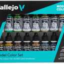 Vallejo - German Camouflage WWII Acrylic Paint Set | Model Color | High Pigmentation Colors | Realistic and Historical Finishes for Model Kits & Scale Figures | 16 Bottles x 18 ml. (0.60 fl.oz)