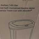 iTouchless 13 Gallon Oval Touchless Sensor Trash Can with Odor Filter, Fingerprint-Proof Stainless Steel, 50L Automatic Kitchen Garbage Bin, Smart Hands-Free Motion Lid, Quiet Soft-Close