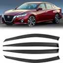 Rain Guards for 2019-2025 Nissan Altima, Out-Channel Window Visor Shields Vent Deflector Shade Wind Dark Smoke 2020 2021 2022 2023 2024 19 20 21 22 23 24 25, Tape-On Outside-Mount, 4PCS