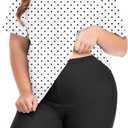 Inno Women's Plus Size 2 Piece Rash Guard Swimsuits Short Sleeve with Boyshorts UPF 50+ Surfing Swimwear 1X 2X 3X 4X 5X 6X