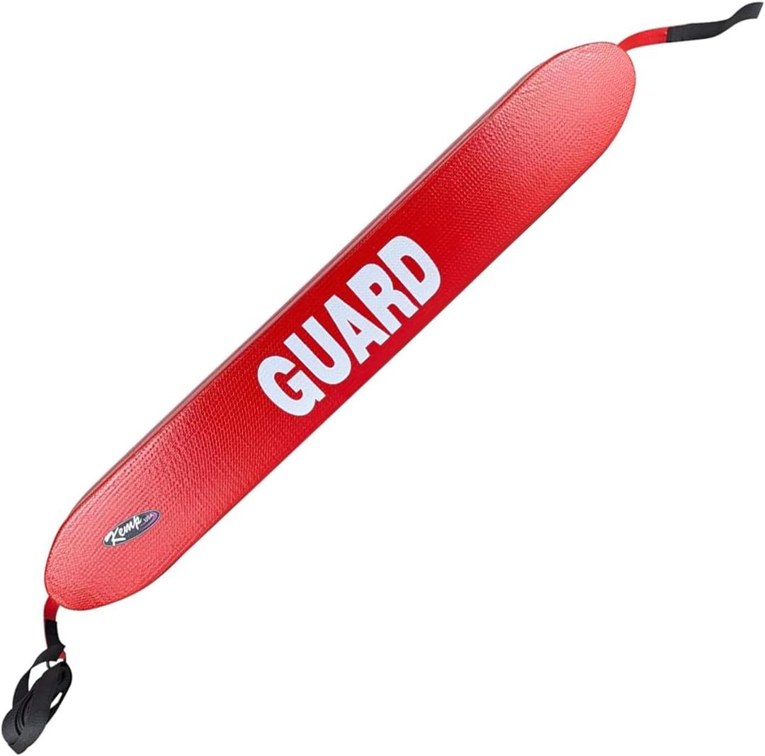 Kemp USA 50" Lifeguard Rescue Tube Red Flotation Buoy with Guard Logo