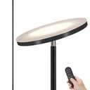 JOOFO LED Floor Lamp – Super Bright Torchiere with Remote & Foot Switch, Stepless Dimmable Tall Standing Lamp, 69" Modern Pole Light for Corner, Living Room, Bedroom, Reading, Office
