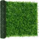Greenery Faux Grass Wall Backdrop: 60"x120" (50 SQFT) UV-Anti Artificial Green Boxwood Panel for Patio Balcony Privacy & Ivy Fence Covering Privacy, Garden, Backyard Wall Backdrop Decor