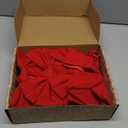 JOYIN 12 Pack Christmas Red Velvet Bows, 16" Long by 9" Wide Decorative Christmas Bows for Wreath Garland Christmas Tree Decor, Indoor Outdoor Holiday Decorations (Medium)