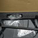 Motorcycle Rear View Mirrors, Adjustable 360° Rotating Stealth Wind Wing Side Mirrors Compatible with Kawasaki Z400 Z650 Z900 Z1000 Duke 125 200 250 (White Mirror with Light)