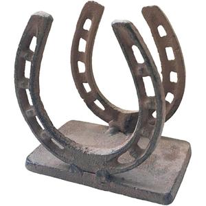 Comfy Hour Praying Antique and Vintage Collection Cast Iron Solid Heavy Horseshoe Napkin Holder, Aged Old Fashioned