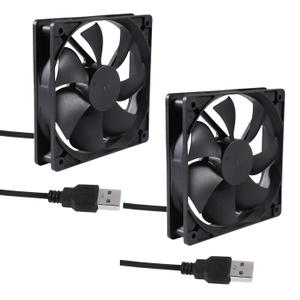 UMLIFE 2PACK 120mm 5V USB Computer PC Fan, 120mm Fan 5V USB Brushless 12025 120x25mm for Cooling PC Computer Case CPU Coolers Radiators